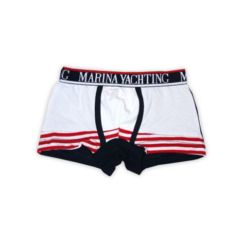Jongensonderbroek - Katoenen geribbelde boxershort - blauw gestreept - 134