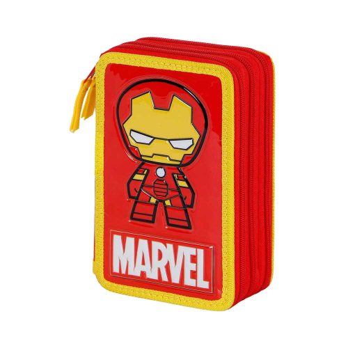 IRON MAN 3D Gevulde pennenzak met 3 vakken