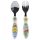 2 STUKS ELLIPTISCHE METALEN BESTEKSET POKEMON