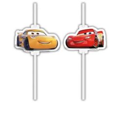 4 stuks Papieren rietje CARS DISNEY