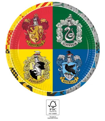8 stuks papieren bord 23 cm HARRY POTTER