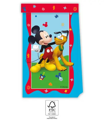 4 stuks herbruikbare feestbekers 250 ml MICKEY ROCK THE HOUSE