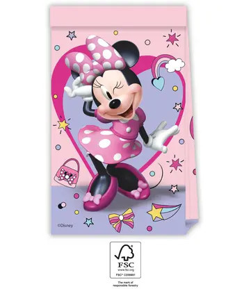 4 stuks papieren feesttas Minnie Mouse