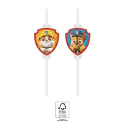 4 stuks Paw Patrol papieren rietjes