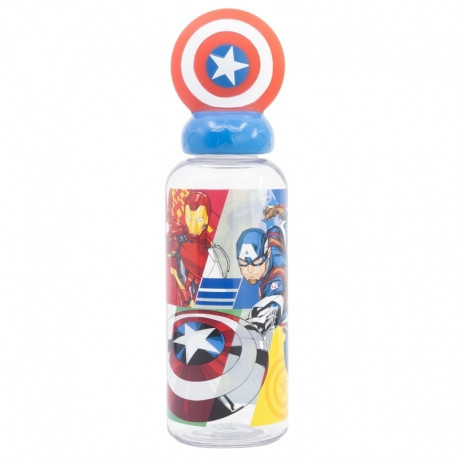 3D FIGUURFLES 560 ML CAPTAIN AMERICA