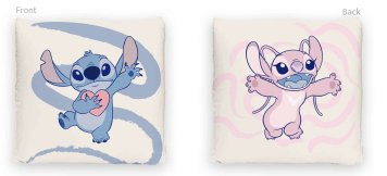 Disney Stitch kussen, sierkussen - met dubbelzijdig patroon - 40 x 40 cm