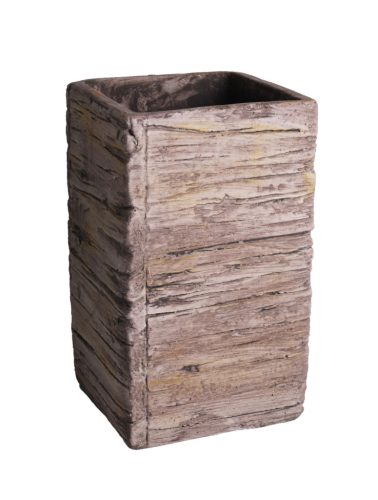 BLOEMPOT KUBUS BRUIN 12*15