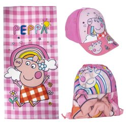 Strandset - Baseball pet + gymtas + handdoek - Peppa Pig