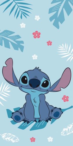Disney Stitch Blauwe 100% katoenen strandhanddoek - 70x140 cm
