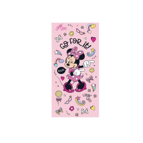 Disney Minnie Mouse kinderstrandhanddoek - 100% katoen - 70x140 cm - roze