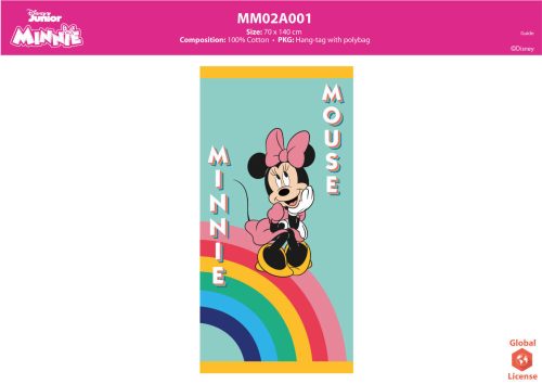 Disney Minnie muis kinder strandhanddoek - 100% katoen - 70x140 cm - groen