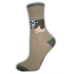   Kinderen enkelsokken - katoenen enkelsokken - 23-26 - khaki met voetbalprint - Evidence