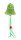 VILTENGEL KERSTKLOK GROEN+STRIK 14*70