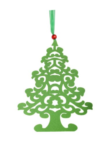 VILTENGEL KERSTBOOM GROEN KRANS 16*30