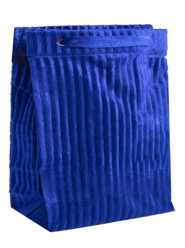 ZAK BLAUW GESTREEPT/BLOEM 20CM