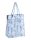ZAK BLAUW GESTREEPT/BLOEM 23CM