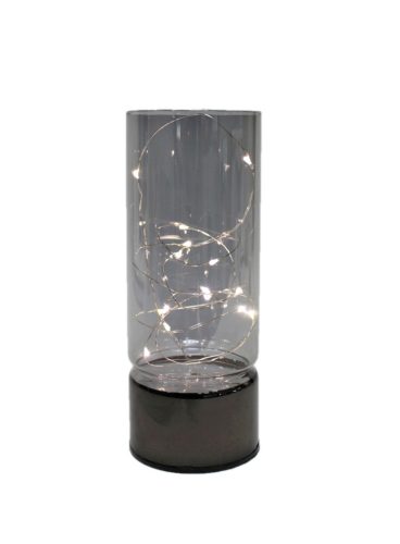 GRIJZE LAMP+GLASVEZEL 7*15