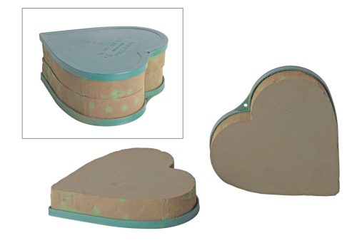 TH.VIZE HART*2 GROEN 20*20*4CM