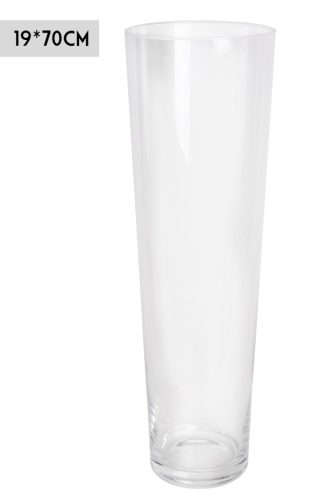 V-vormige vaas met reliëf 19*70