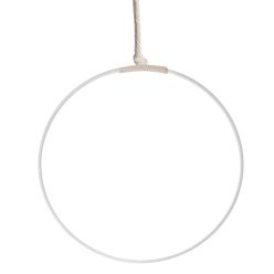 BAMBOE ROND WIT     30*30