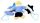 Baby hangmat BLAUW BEER / RATTEL