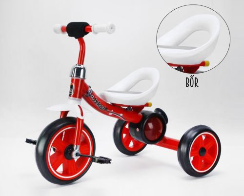 DRIEWIELER LEDEREN ZITJE ROOD