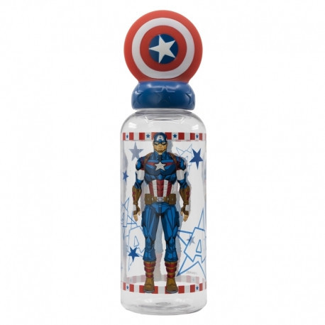 3D KUNSTSTOF FLES 560 ML AVENGERS - CAPTAIN AMERICA
