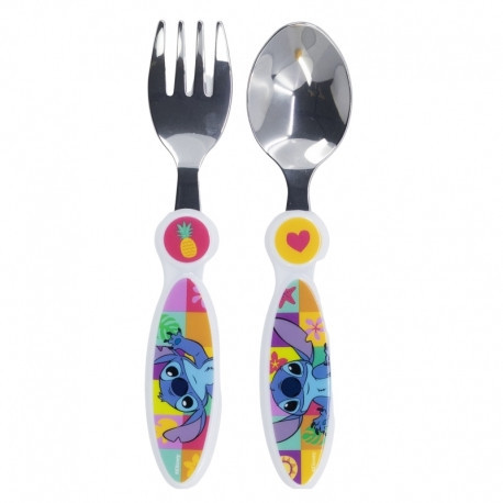 2 STUKS ELLIPTISCHE METALEN BESTEKSET STITCH