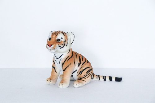 TIJGER ZITTEND BRUIN 30CM
