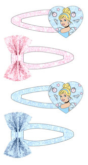 Disney Princesses (Cinderella) glinsterende haarspeldenset 2 stuks