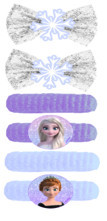 Frozen glinsterende haarspeldenset en 4 stuks haarelastiekjes in één