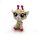 Grote ogen schattige pluche Giraffe 10cm hoog - Geel