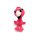 Grote ogen schattige pluche Flamingo 10cm hoog - Roze