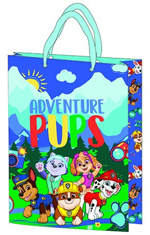 Cadeauzakje 23x18x8,5 cm, gelamineerd plastic oppervlak - Paw Patrol Blauw