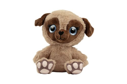 Grote ogen schattige pluche Hond 30cm hoog - Bruin