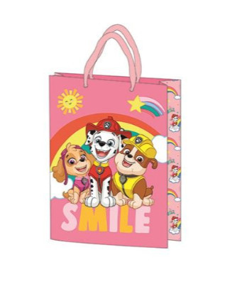Cadeauzakje 34x26x12 cm. 4 stuks FSC Paw Patrol Roze