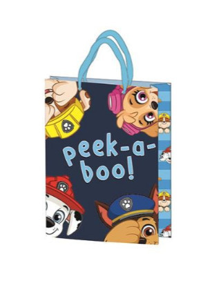 Cadeauzakje 34x26x12 cm. 4 stuks FSC Paw Patrol Blauw