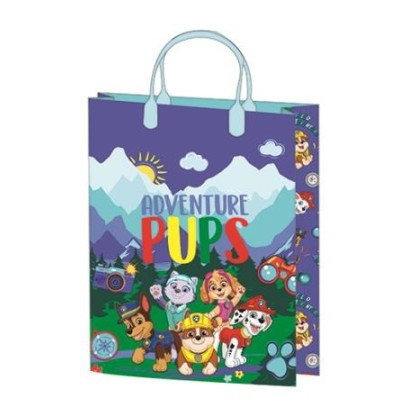 Cadeauzakje 32x27x10 cm, gelamineerd plastic oppervlak - Paw Patrol Roze