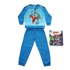   Lange dunne katoenen kinderpyjama - Avengers - met Iron Man print - Jersey - koningsblauw - 104