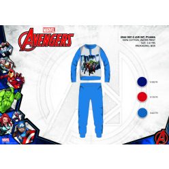   Winterse katoenen interlock kinderpyjama - Avengers - middelblauw - 98