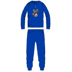   Wraak dikke winterse kinderpyjama - katoenen flanellen pyjama - middenblauw - 104