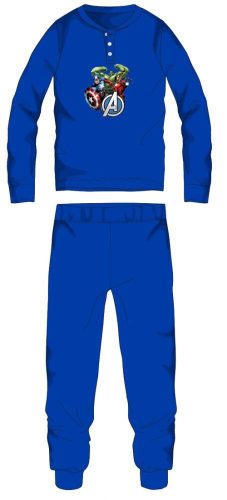 Wraak dikke winterse kinderpyjama - katoenen flanellen pyjama - middenblauw - 104