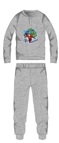 Wraak winterse katoenen kinderpyjama - interlock pyjama - grijs - 104
