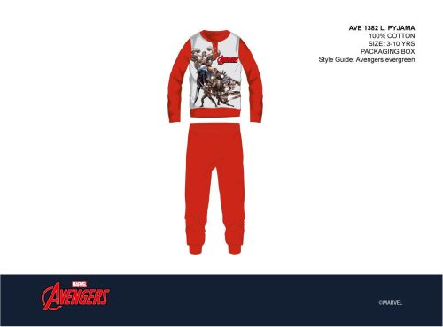 Avengers kinder pyjama - jersey katoenen pyjama - rood - 110