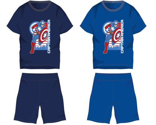 Avengers katoenen zomeroutfit - T-shirt en korte broek set - middenblauw - 104