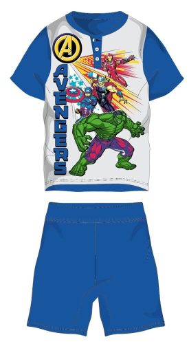 Avengers zomerse korte mouwen kinderpyjama - katoenen jersey pyjama - middenblauw - 110