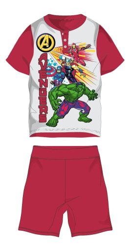 Avengers zomerse korte mouwen kinderpyjama - katoenen jersey pyjama - rood - 98