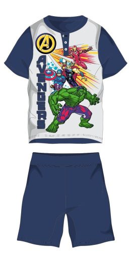 Avengers zomerse korte mouwen kinderpyjama - katoenen jersey pyjama - donkerblauw - 116