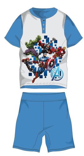 Avengers zomerse korte mouwen kinderpyjama - katoenen jersey pyjama - lichtblauw - 110