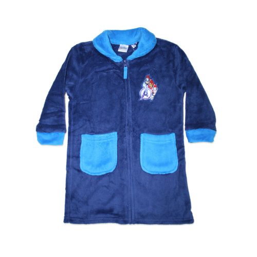 Kinderbadjas met capuchon - Coral - Avengers - donkerblauw - 104